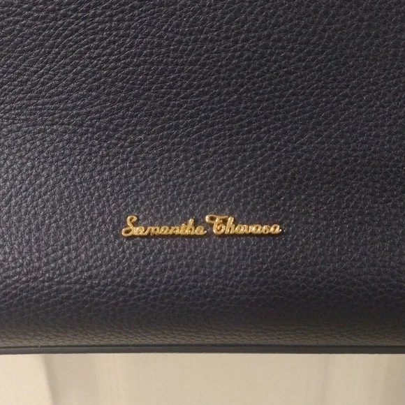 Samantha Thavasa Blue Leather 2-Way Shoulder Bag – Stylish Spacious Handbag - Picture 4 of 17